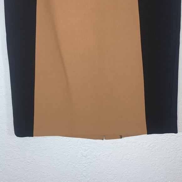 Halogen Black and Brown Color Block Pencil Skirt Size 0 - Picture 3 of 9